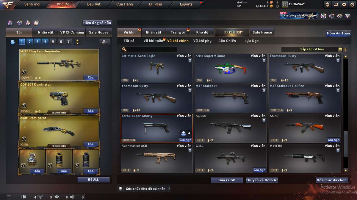 shop acc cf uy tin gia re